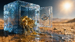 Rappresentazione del potere d'acquisto che evapora a causa dell'inerzia finanziaria.