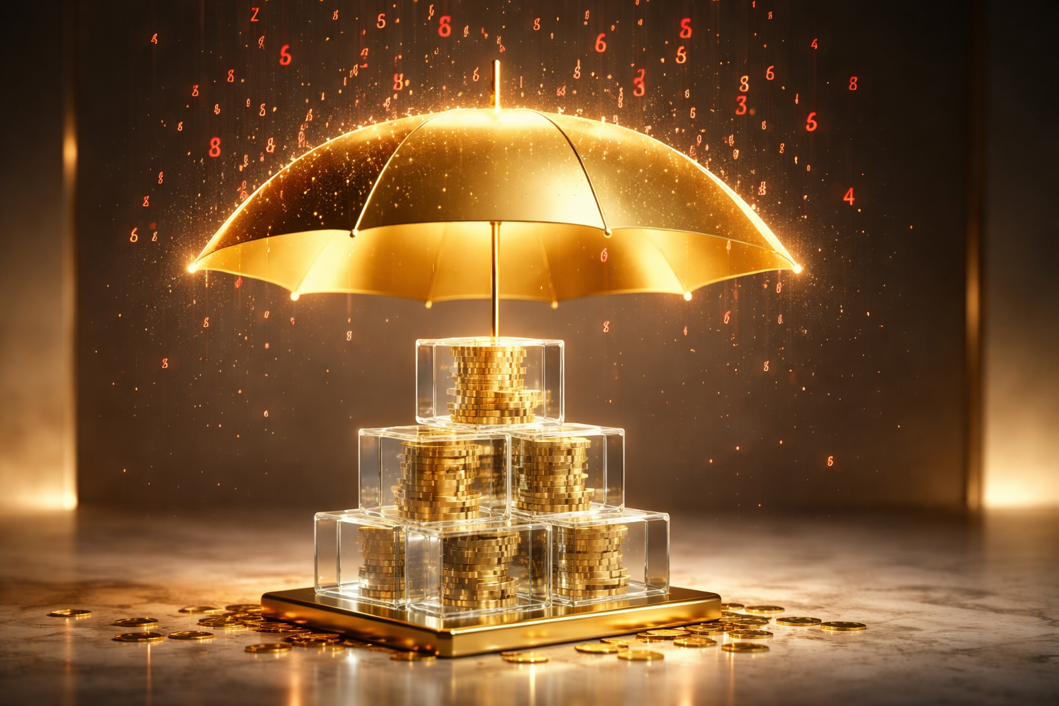 Rappresentazione del fondo di emergenza come scudo protettivo per la stabilità finanziaria